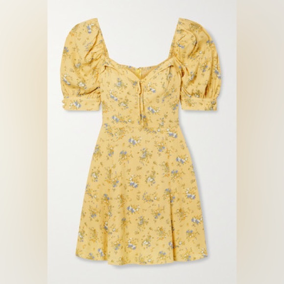 NWOT Reformation yellow Lillet dress in size 4. - Picture 10 of 10